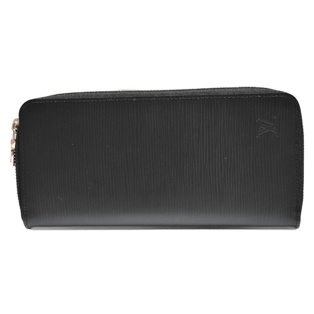 Louis Vuitton Zippy Wallet Vertical Epi Noir Black Leather Long